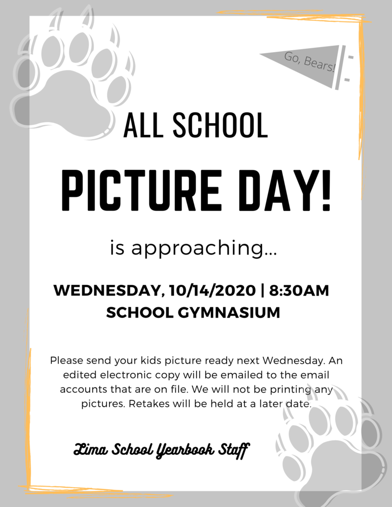 PICTURE DAY! Wednesday, 10/14