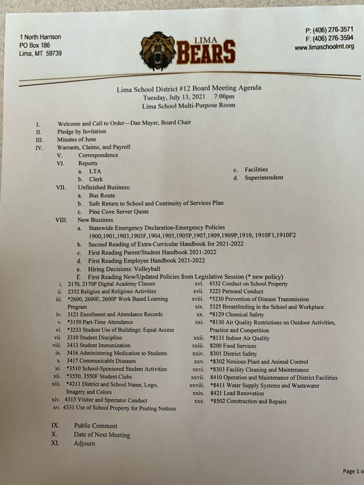 agenda